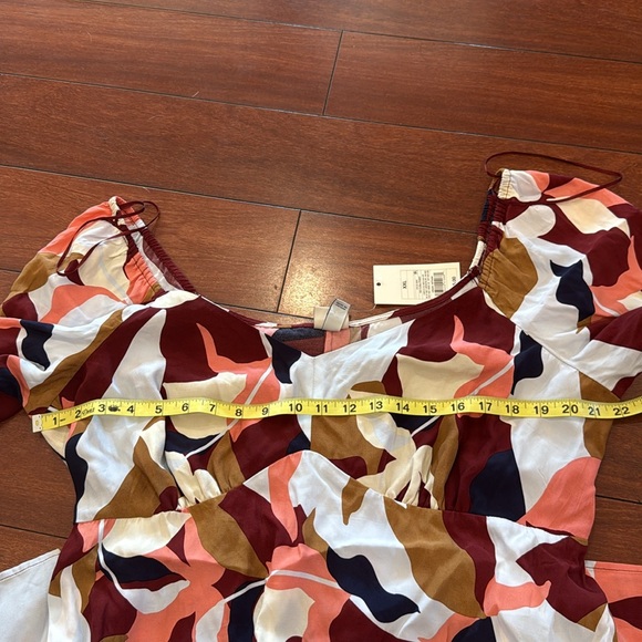 NWT Women's Long Sleeve Crepe Maxi A-Line Dress - A New Day™ Red Floral XXL - Picture 9 of 12